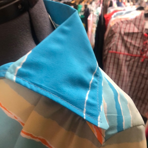 Vintage 1970’s - Alex Coleman- rare find- tunic top, nwot - belted- sunset tones - Picture 9 of 11